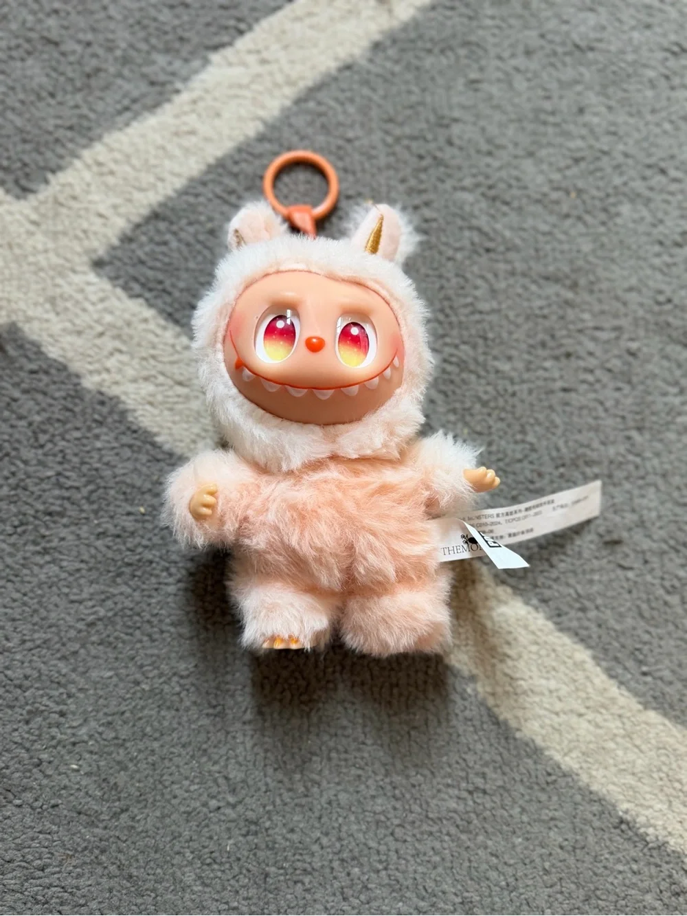 Plush Small Pet Toy Keychain - Mint and Peach Lafufu Big Into Energy Collection